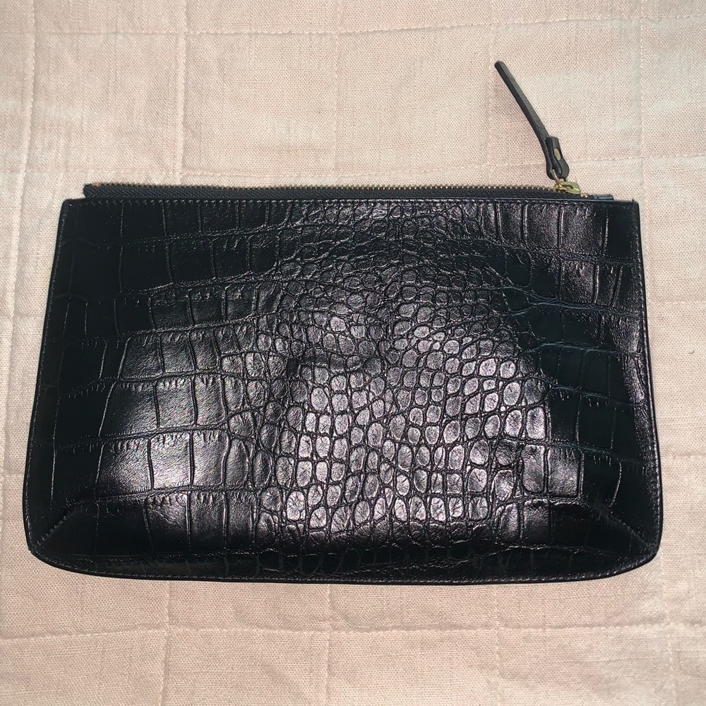 Talbots Crocodile Embossed Clutch